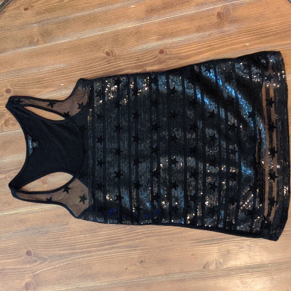 Guess Sequin Star Tank Top